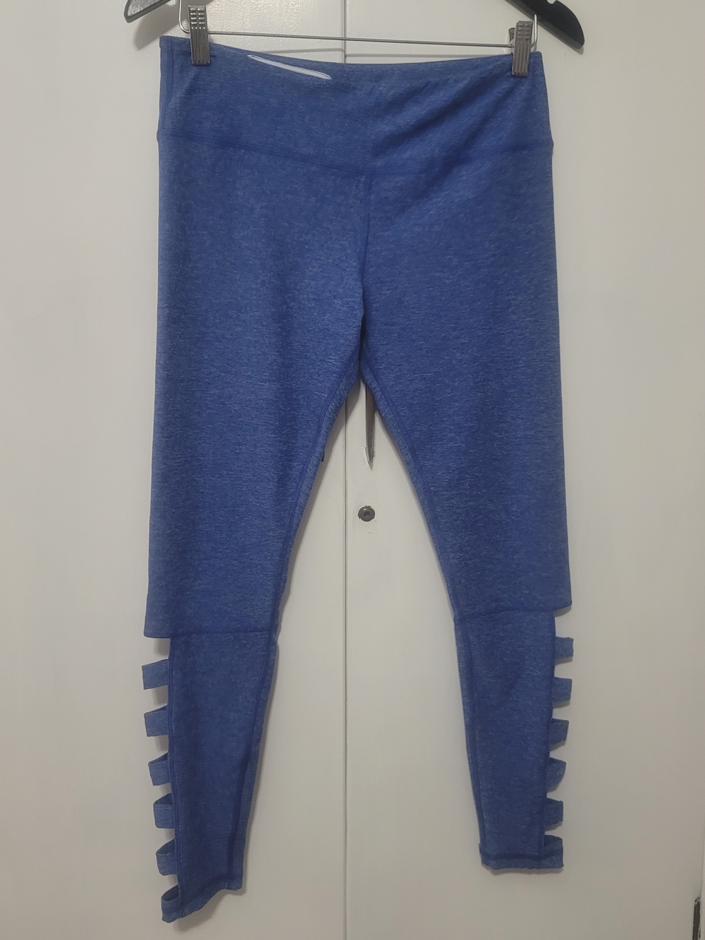 Scorpio Sol Blue Active Leggings with Side Strap Cutouts